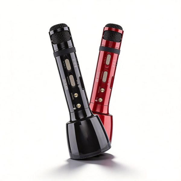 Microphone-enceinte Bluetooth sans fil WS-2811 pour karaok&eacute; avec radio FM, USB/TF, micro portable