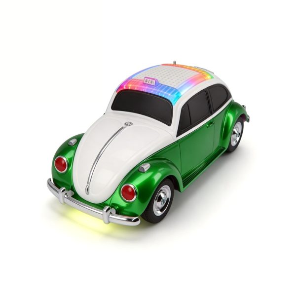 WS-1958BT مكبر صوت بلوتوث على شكل سيارة بشاشة LED راديو FM تصميم رجعي قابل للتجميع
