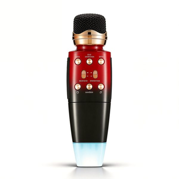 Microphone Bluetooth sans fil WS-2011 pour karaok&eacute; avec haut-parleur, radio FM, enregistrement USB/TF, micro portable