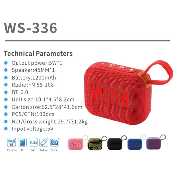 การ์ดข้อมูลจำเพาะแคตตาล็อก WSTER WS-336