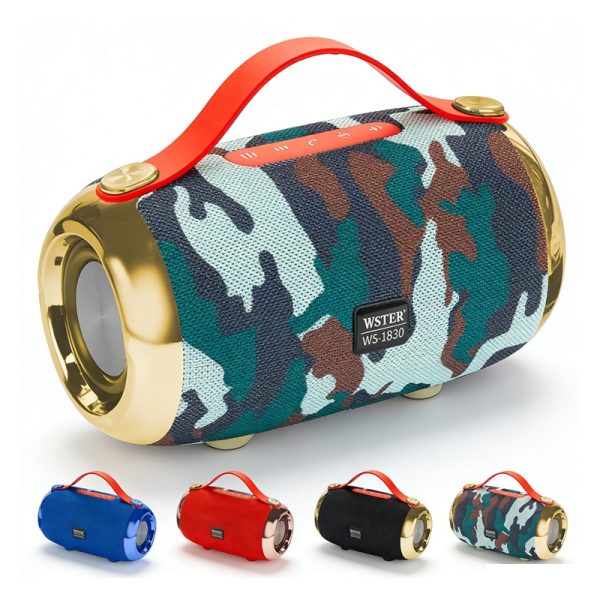 Bluetooth-динамик WS-1830 с двойным стерео FM-радио, USB/TF беспроводной громкоговоритель
