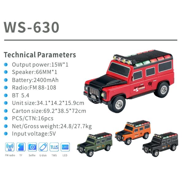 WSTER WS-630 katalog spetsifikatsiya kartasi