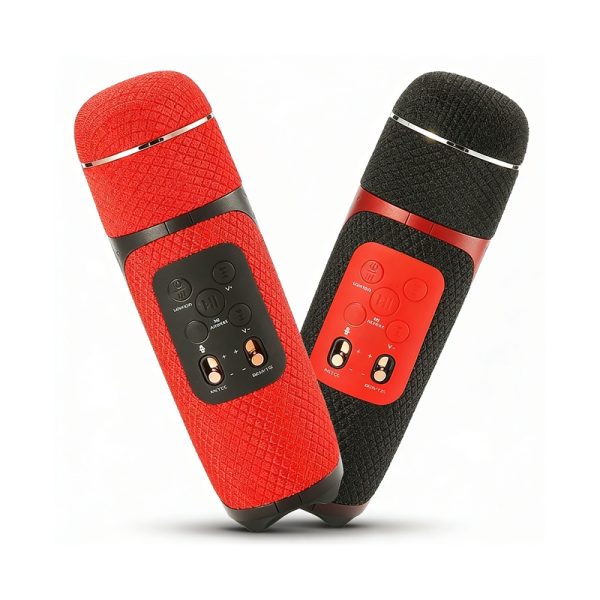 WS-1860 Haut-parleur micro Bluetooth sans fil pour karaok&eacute; avec radio FM, enregistrement USB/TF, micro &agrave; main