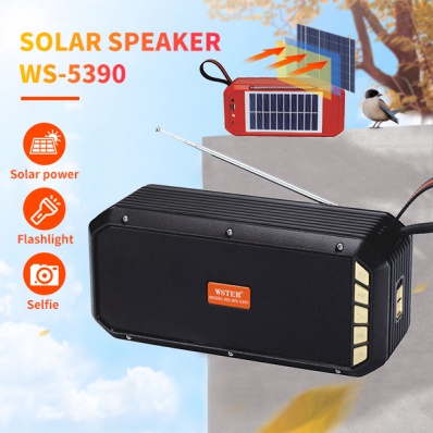 مكبر صوت WSTER WS-5390 بتقنية البلوتوث بالطاقة الشمسية
