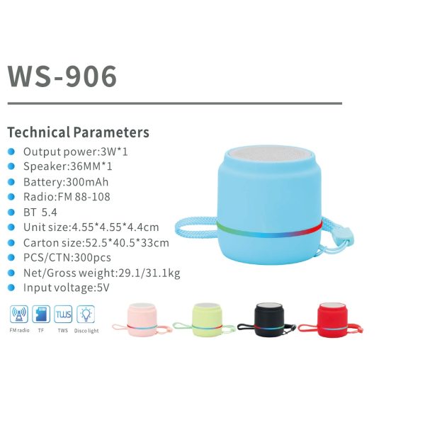Scheda tecnica del catalogo WSTER WS-906