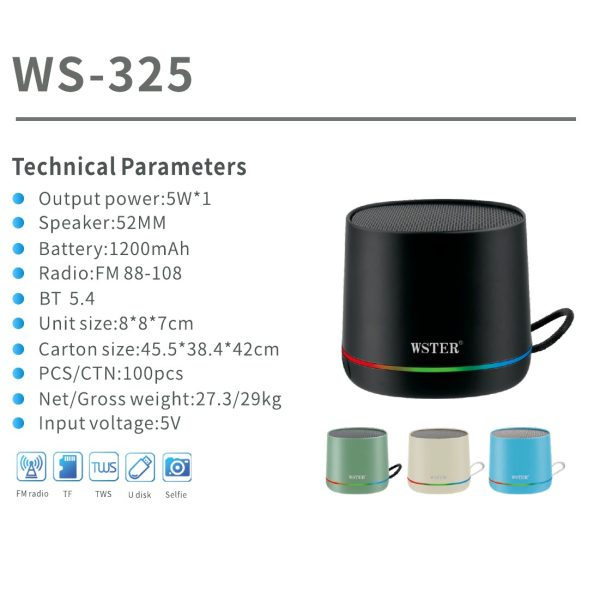 WSTER WS-325 catalog specification card