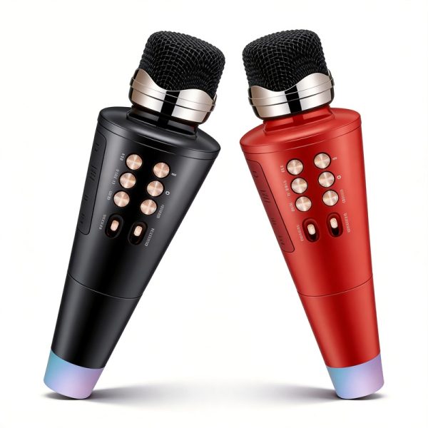 WS-2711 Haut-parleur micro Bluetooth sans fil Karaok&eacute; avec radio FM, enregistrement USB/TF, micro portable