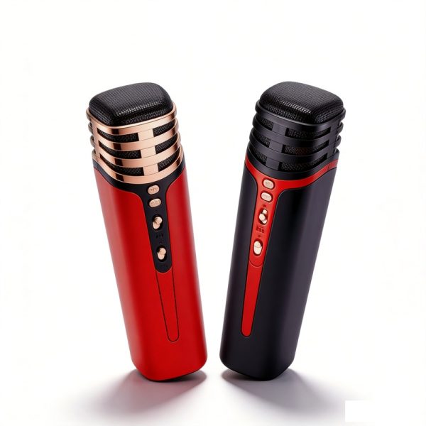 Microphone de karaok&eacute; Bluetooth sans fil WS-838 avec haut-parleur, radio FM, enregistrement USB/TF, micro portable