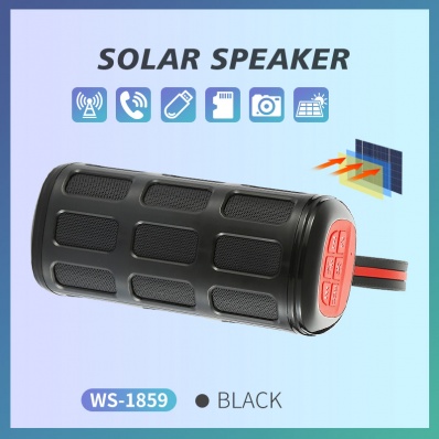 مكبر صوت WSTER WS-1859 بلوتوث يعمل بالطاقة الشمسية