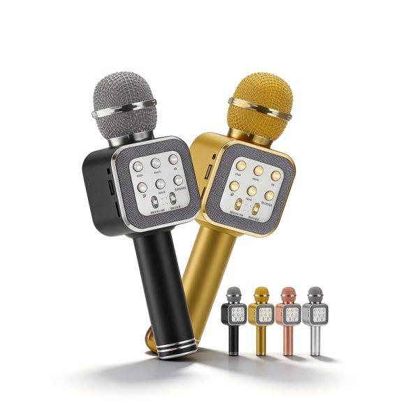 Беспроводная Bluetooth-колонка-микрофон WS-1818 для караоке с FM-радио для караоке, USB/TF, ручной микрофон