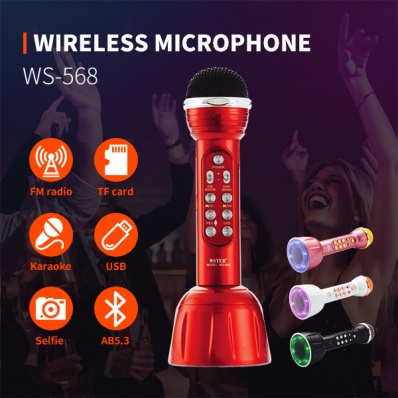 microfone karaok&ecirc; WSTER WS-568