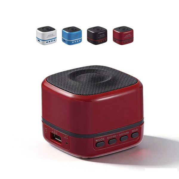 WS-201BT مكبر صوت بلوتوث محمول صغير مع راديو FM USB/TF بحجم صغير مكبر جيب
