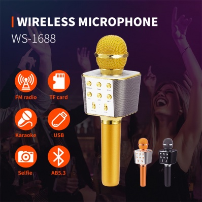 Microfone karaok&ecirc; WSTER WS-1688