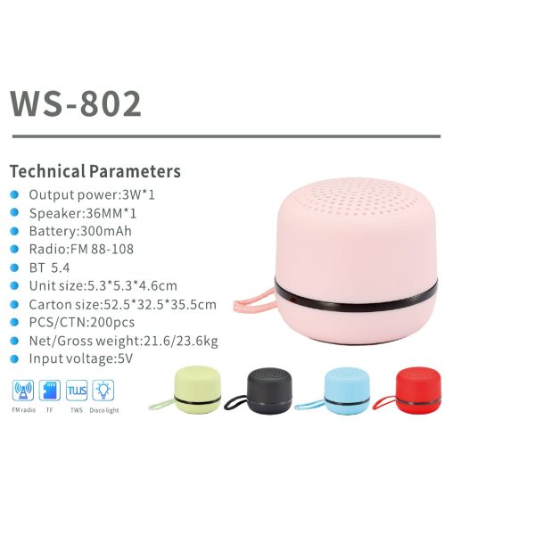 Scheda tecnica del catalogo WSTER WS-802