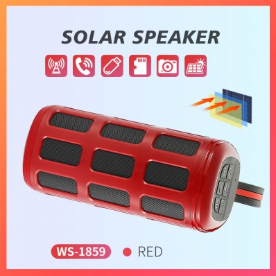 مكبر صوت WSTER WS-1859 بلوتوث يعمل بالطاقة الشمسية
