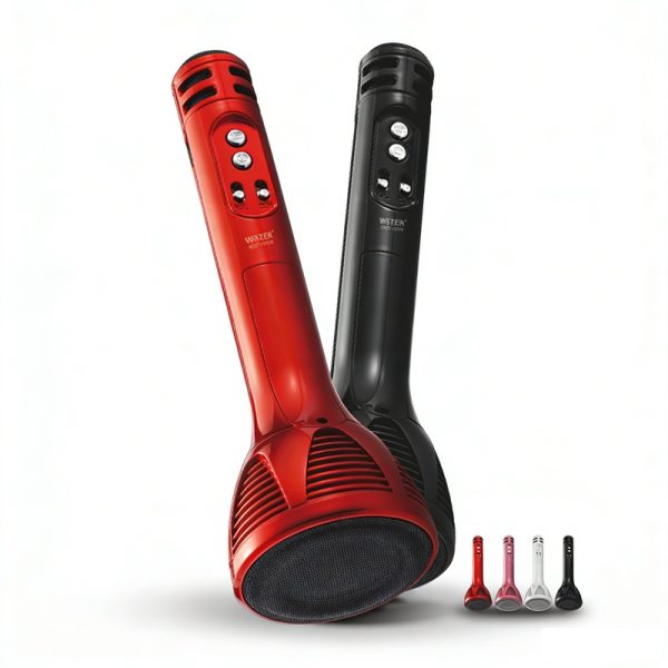 WS-1698 Беспроводной Bluetooth-микрофон-динамик для караоке с FM-радио, USB/TF ручным микрофоном