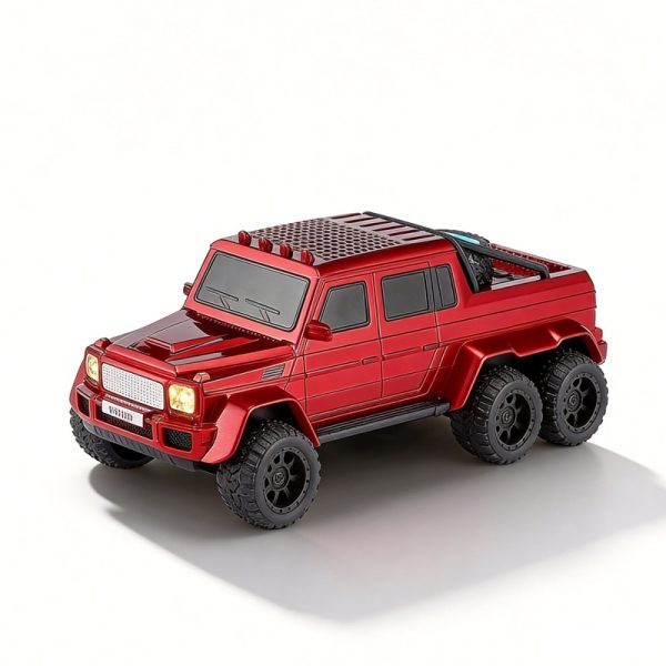 WS-G63 مكبر صوت بلوتوث نموذج سيارة مع راديو FM تصميم رجعي قابل للتحصيل (مرسيدس G63 بيك أب)