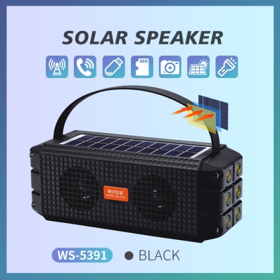 مكبر صوت WSTER WS-5391 بلوتوث يعمل بالطاقة الشمسية
